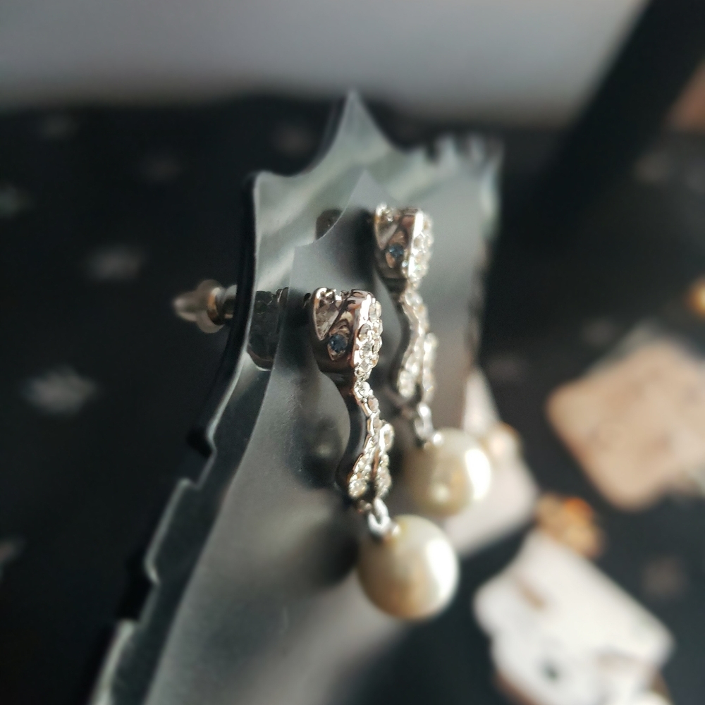 Earrings zircon stone NWT